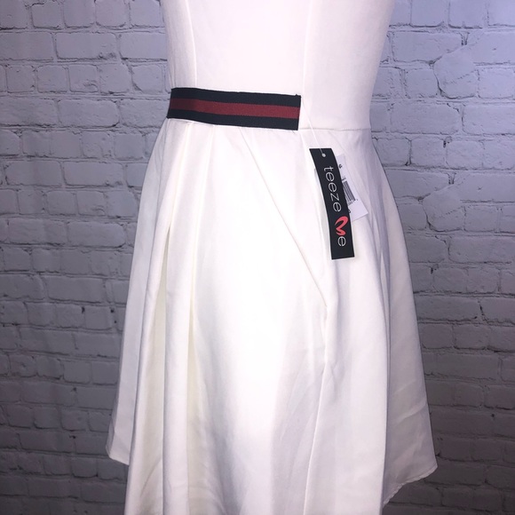 Halter Top Skirt 2 Pocket Fit And Flare Dress - Picture 5 of 9